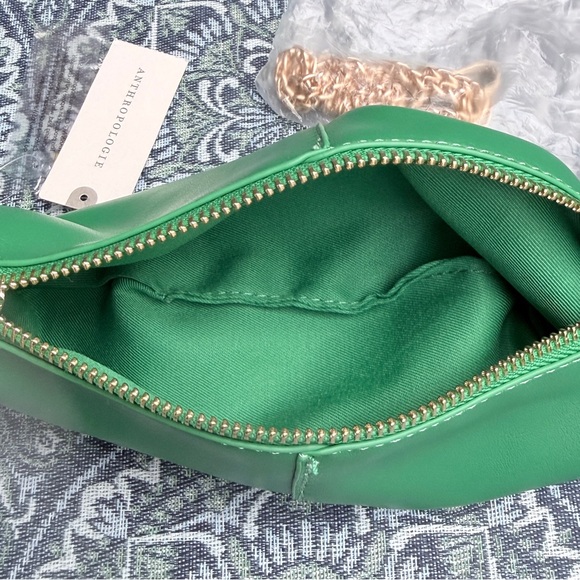 NEW Anthropologie Women's Green Peppa Convertible Sling Crossbody Bag Half Moon - Picture 7 of 14